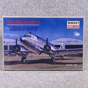 Minicraft Douglas DC-3 Legends of Aviation Model Kit 1/144 Scale 14434‎ Sealed